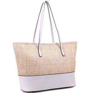 Woven Straw Shoulder Bag Women's Laptop Bag for Women Large Office Handbags